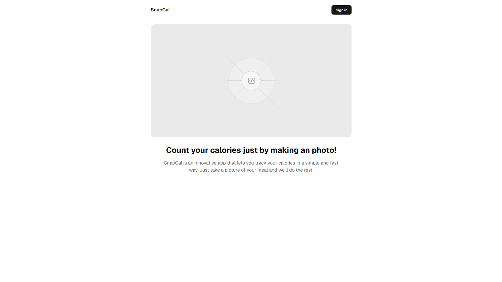 SnapCal homepage
